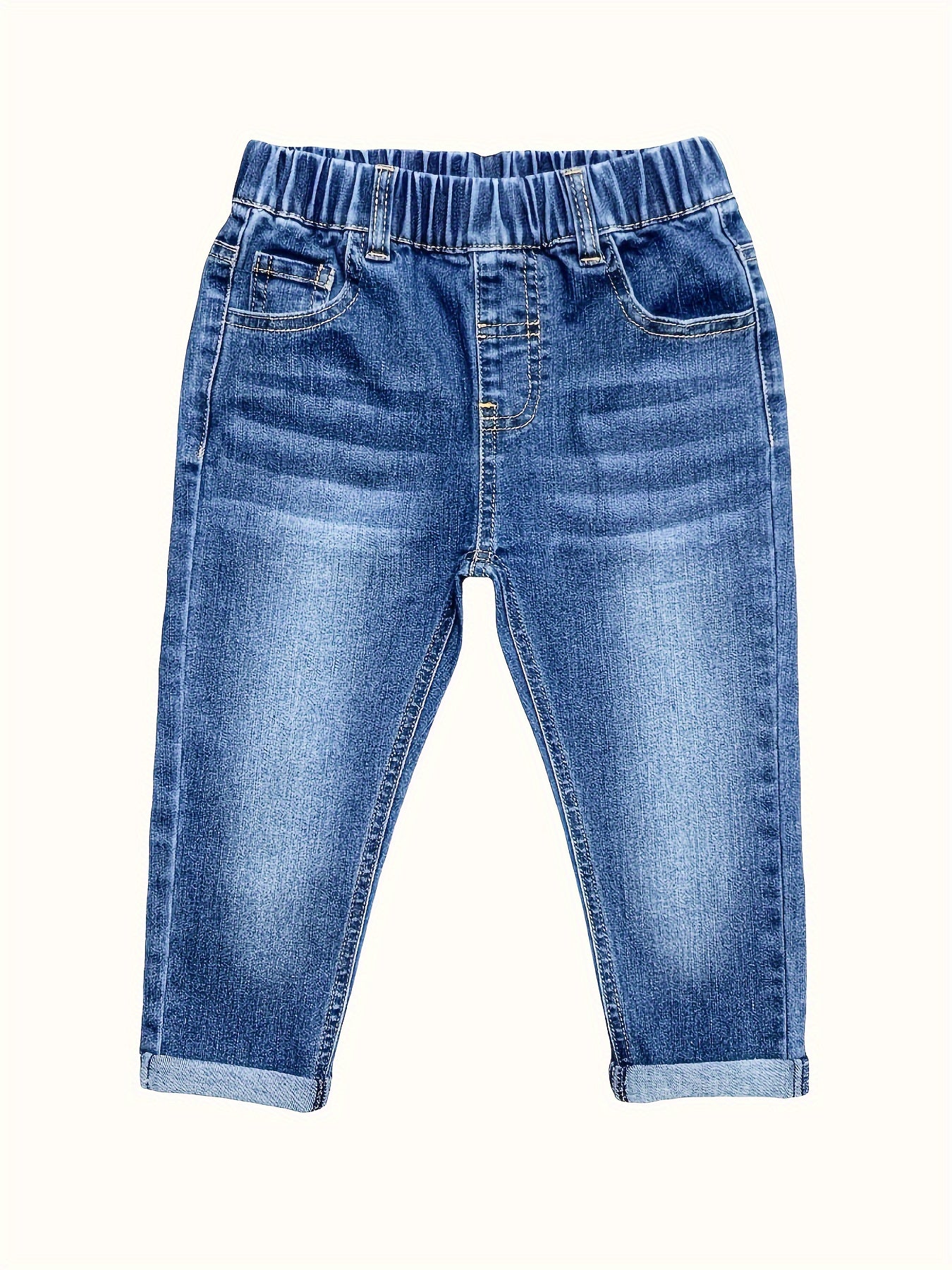 Boys' Denim Elastic Casual Jeans for Kids