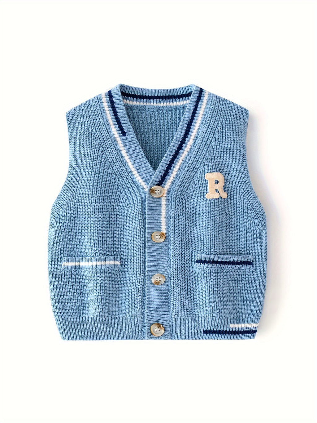 Boys Knitted Sweater Vest Cardigan
