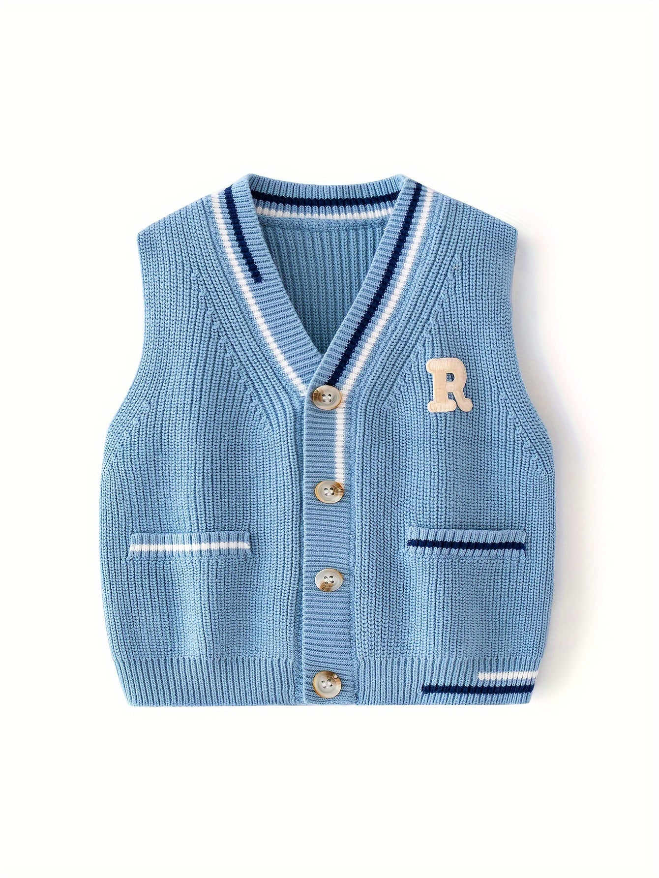 Boys Knitted Sweater Vest Cardigan