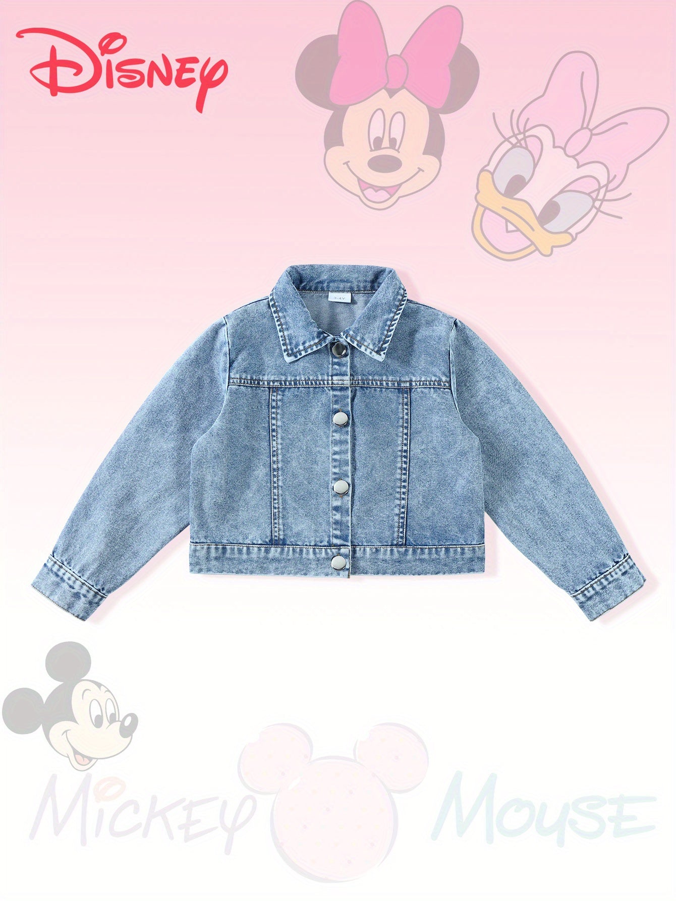 Girls Denim Jacket Mickey Mouse Clubhouse Series Minnie Mouse