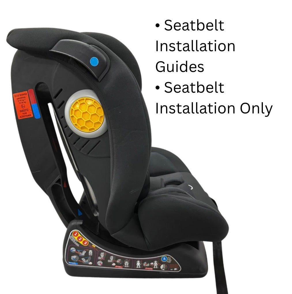 SmoothSwitch Convertible Reclining Car Seat for 0-12 years - BLACK