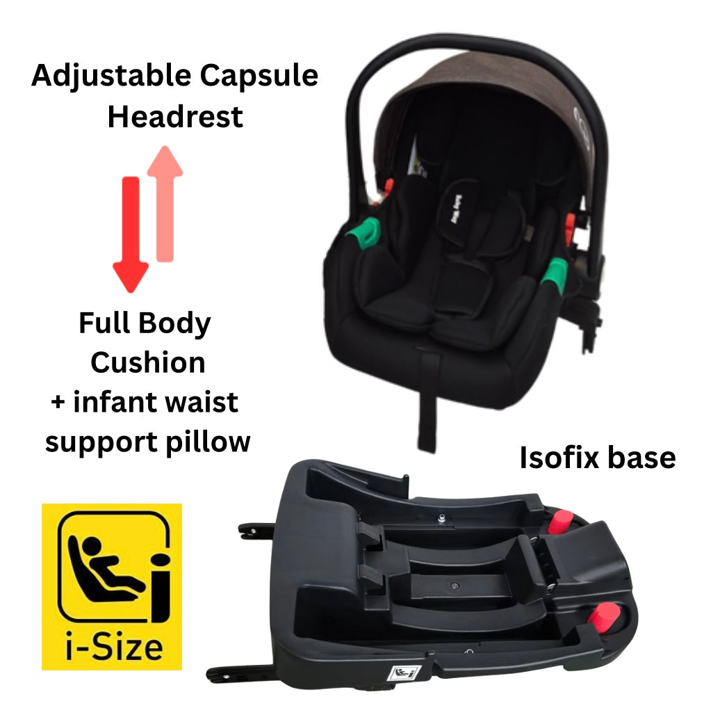 Preorder - Gold Series 3 in 1 Travel System - Stroller + Bassinet + Capsule with Food Tray - Beige/Gold