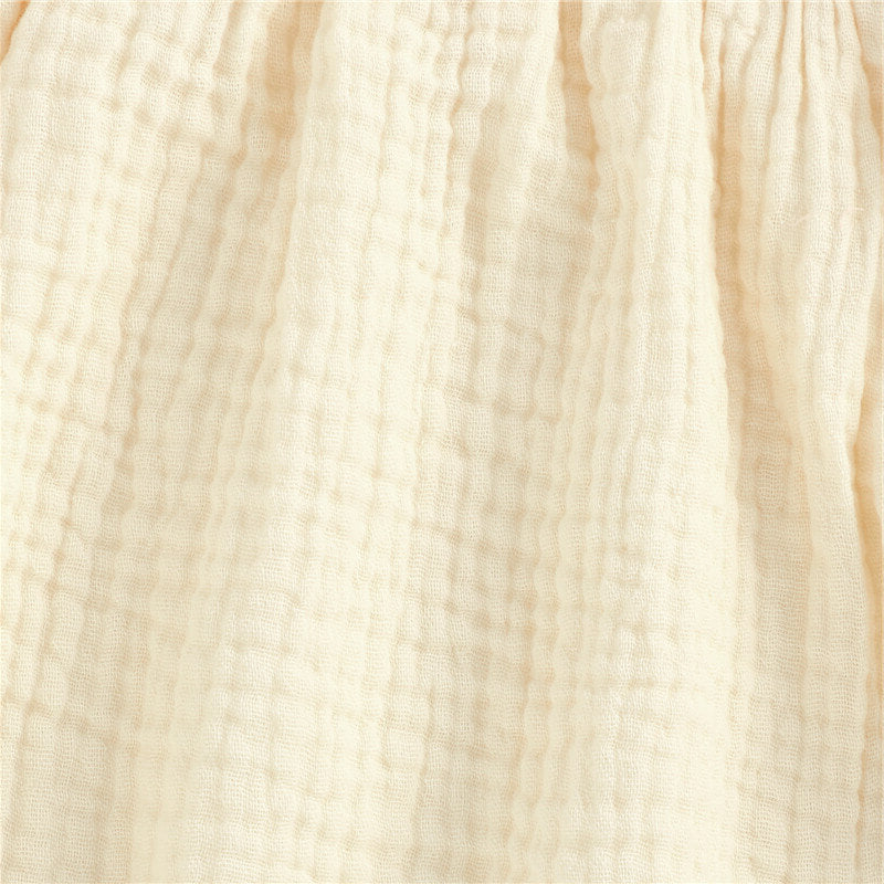 Muslin Full Sleeve Dress - Cream