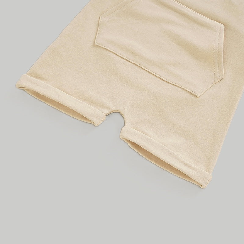 Sleeveless Overalls - Cream