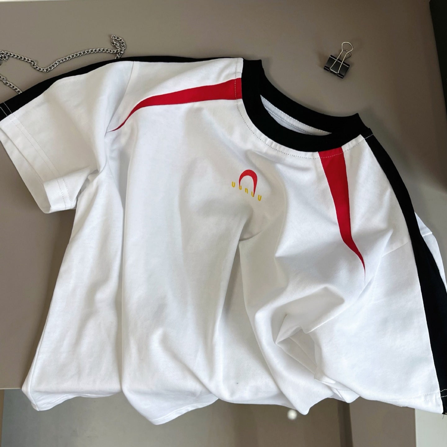 Boy's Short Sleeve Street Retro Color-Block T-Shirt for Kids