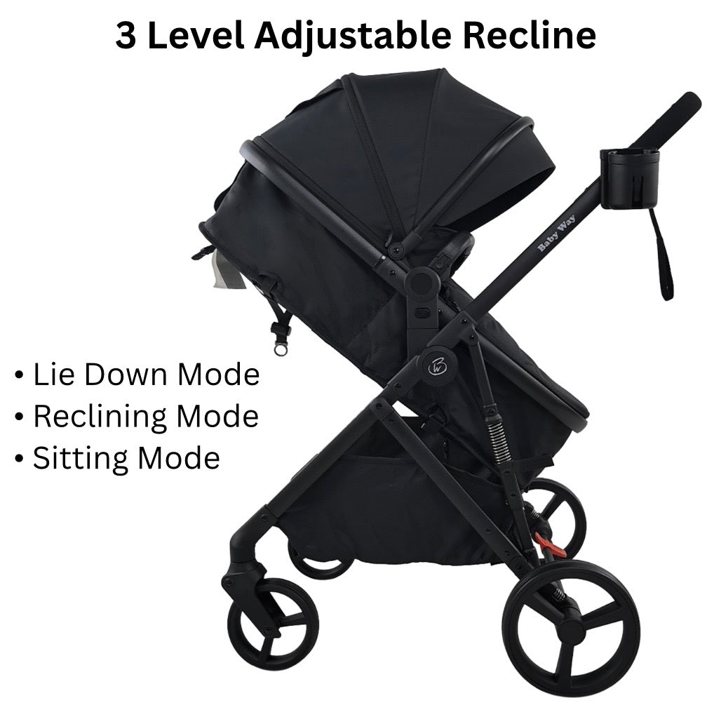 Crown Z - Premium Travel System - Reversible Bassinet Stroller + iSize Reclining Capsule + 360 Rotating Isofix Base