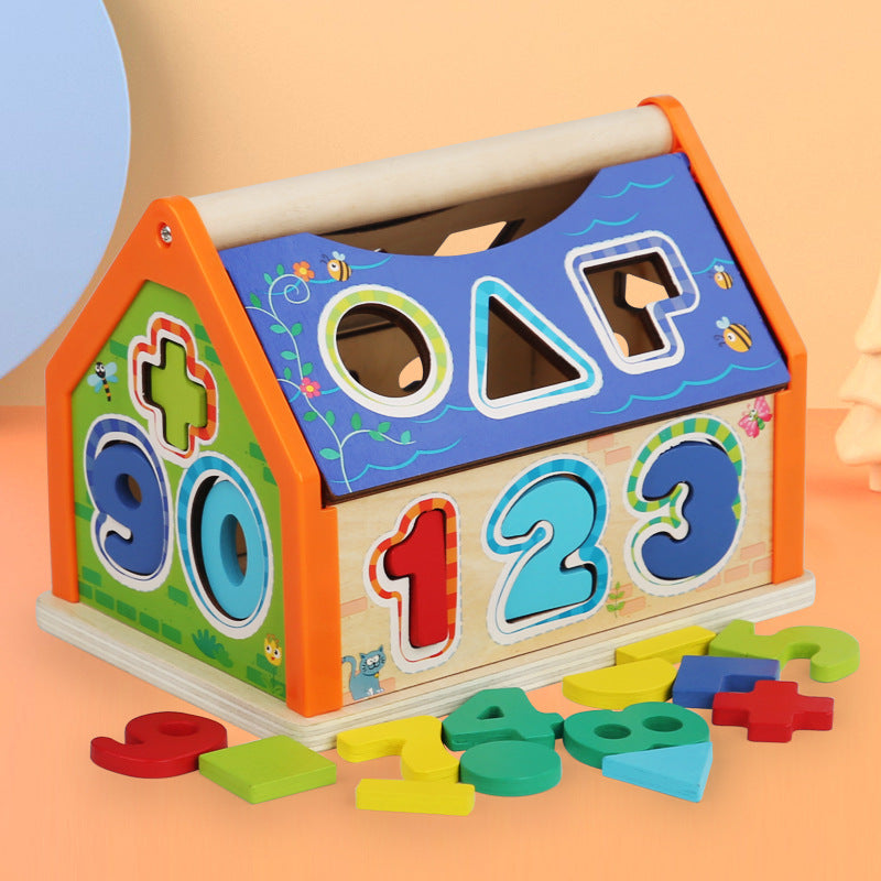 Wooden Shape & Number House Puzzle