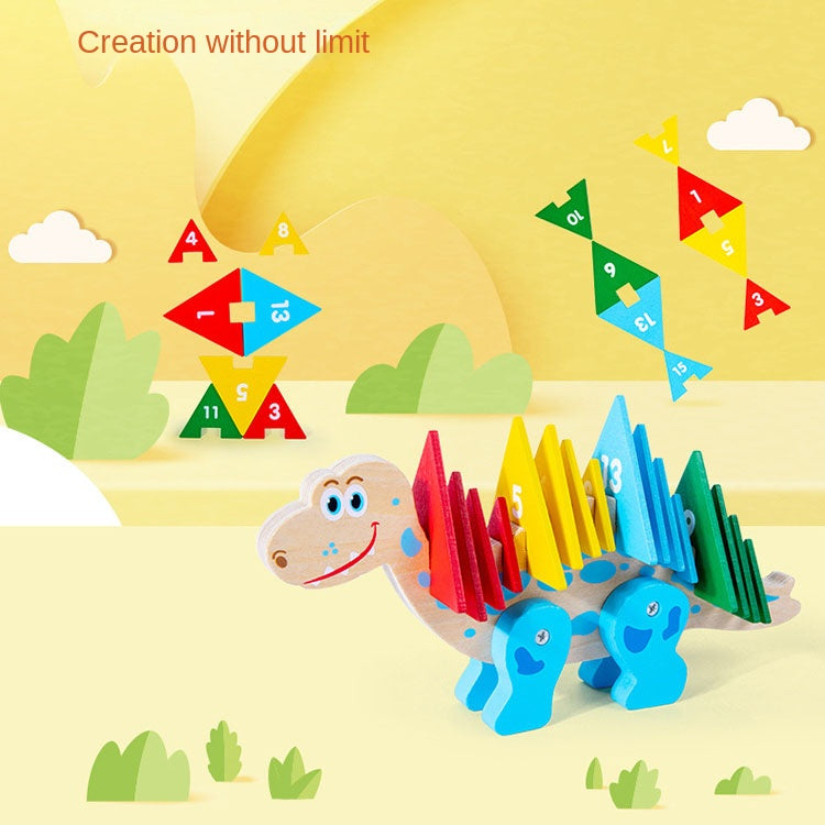 Dinosaur Pattern Building Blocks Toy