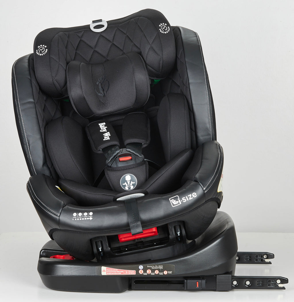Preorder - Royal Black i-Size 360 Rotating Convertible Car Seat with ISOFIX and Top Tether