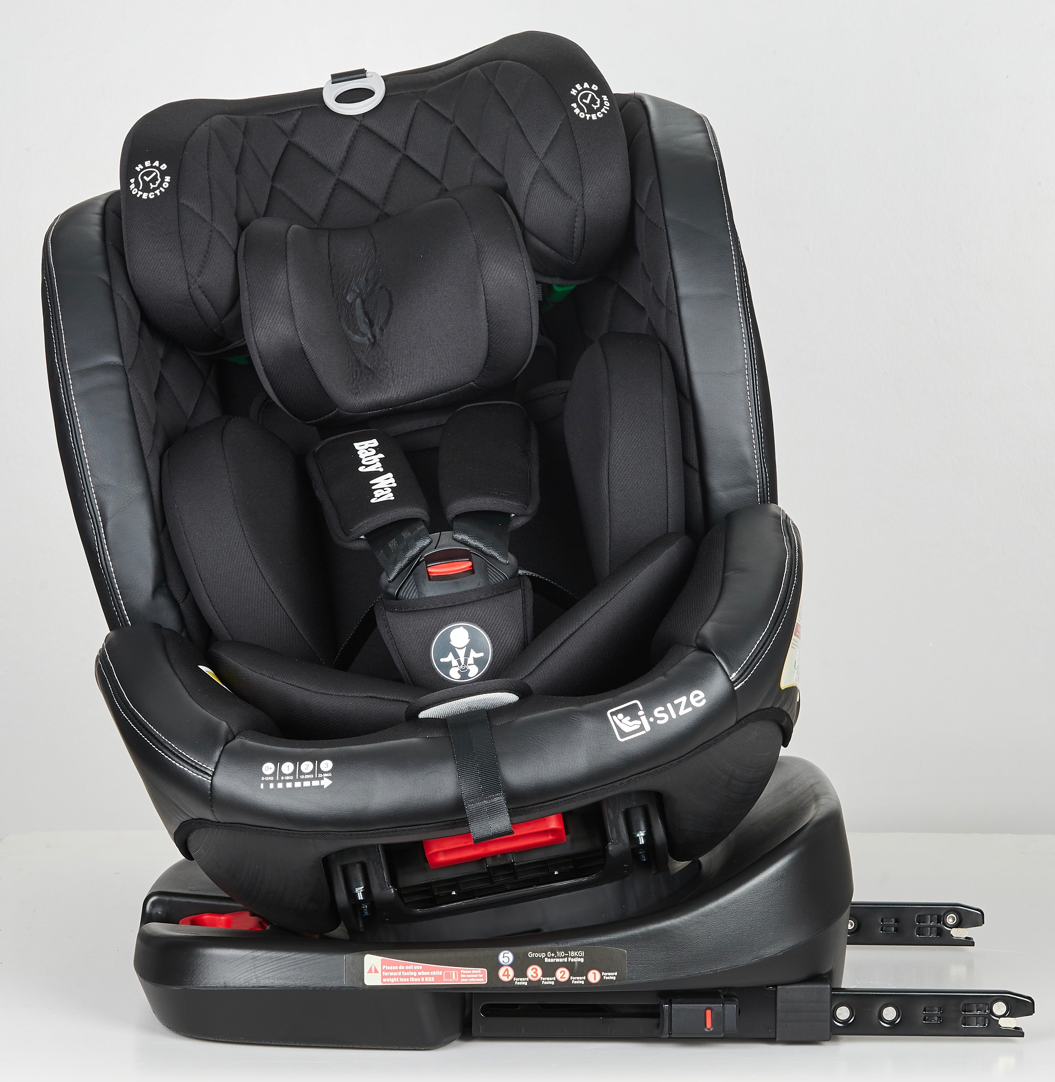 Preorder - Royal Black i-Size 360 Rotating Convertible Car Seat with ISOFIX and Top Tether