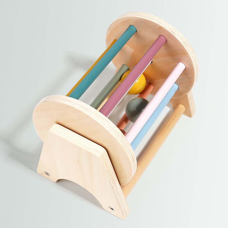 Wooden Rolling Drum Baby Toy