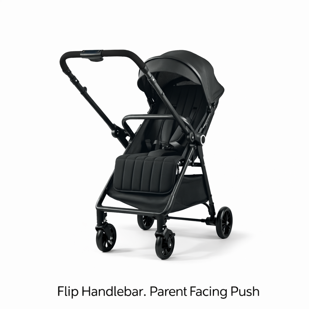 Roam Switch Lightweight Reversible Handlebar Compact Baby Stroller - CHARCOAL