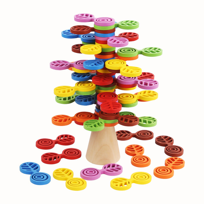 Wooden Stacking Balance Tree Blocks
