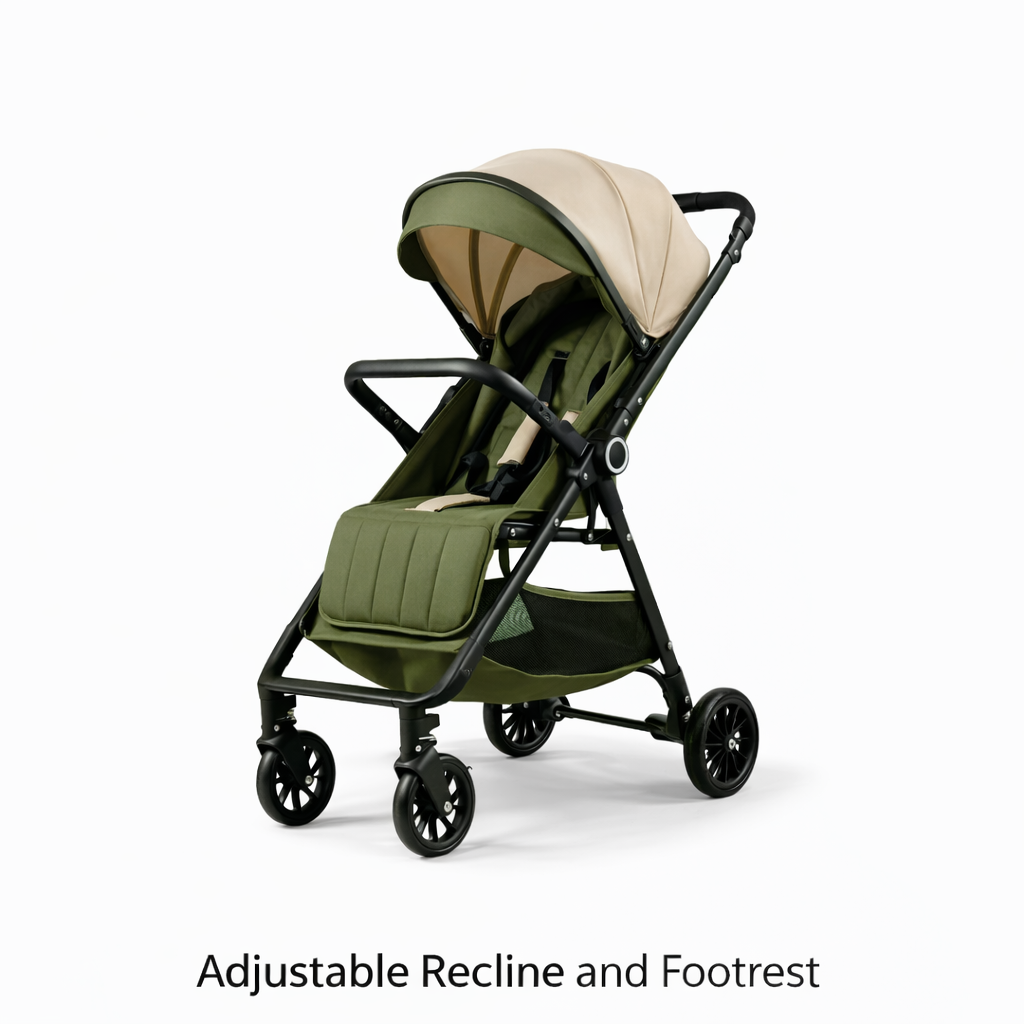 Roam Switch Lightweight Reversible Handlebar Compact Baby Stroller - OLIVE