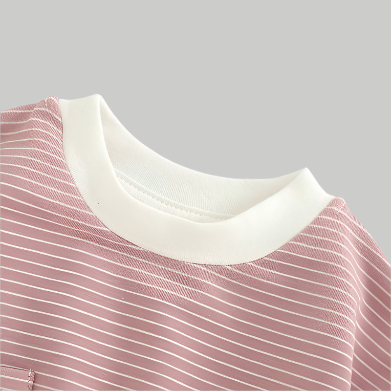 Striped Coveralls - Salmon