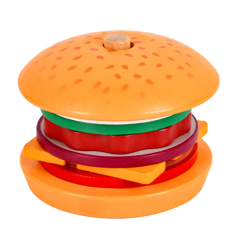 Wooden Burger & Food Play Set