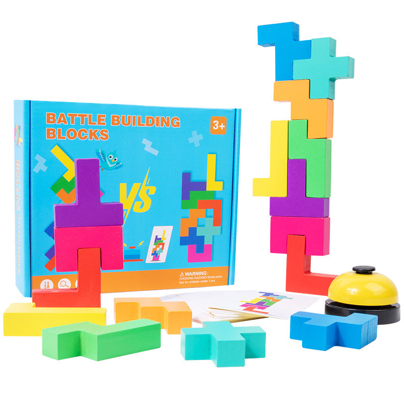 Wooden Russian Stacking Blocks Puzzle