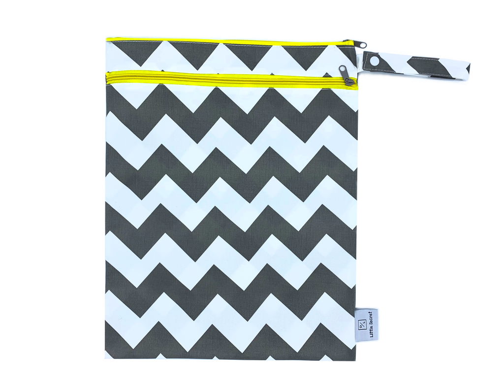 Little Secret Wet & Dry Bag Gray Chevron
