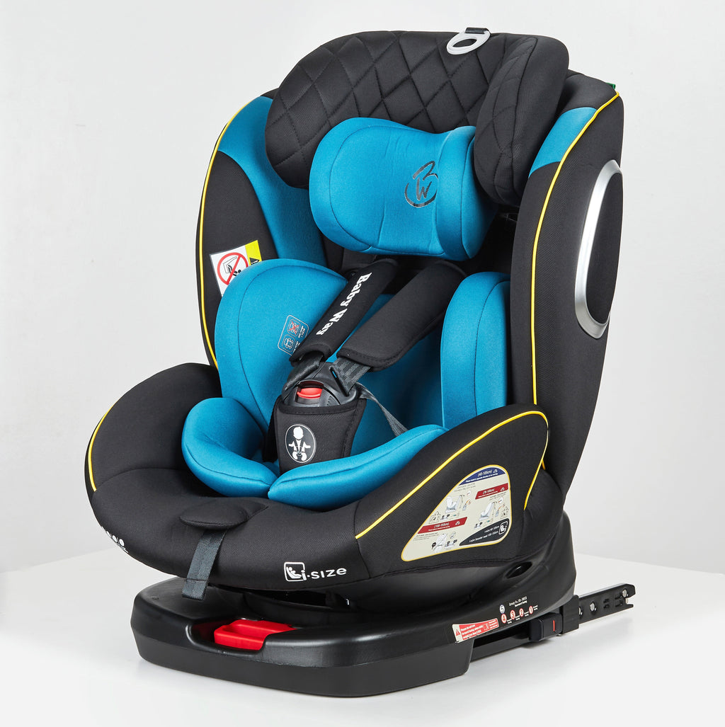 Preorder - GoldSpin BLUE i-Size 360 Rotating Convertible Car Seat with ISOFIX and TOP TETHER