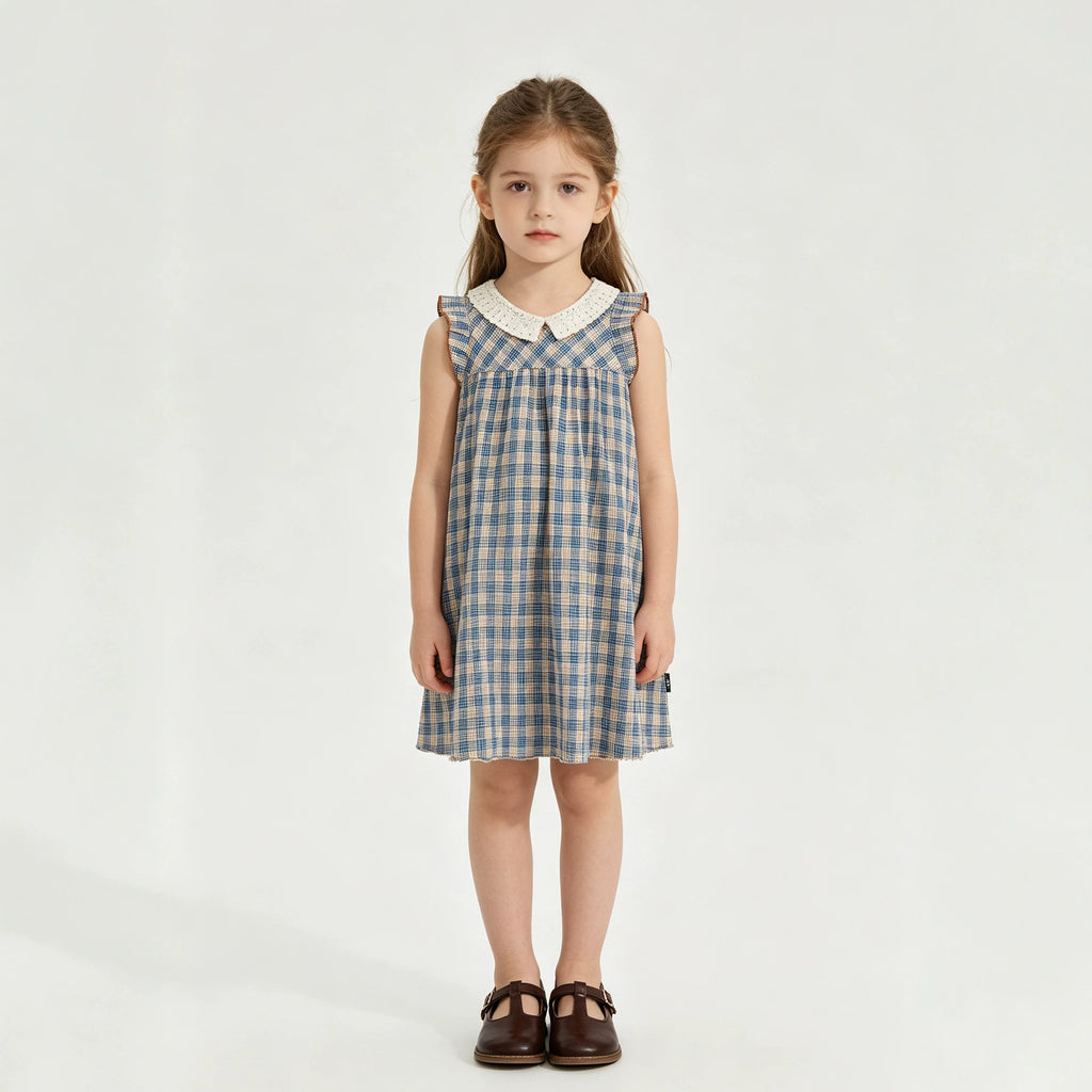 Cute Checkered Dress for Kids