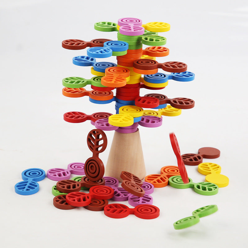 Wooden Stacking Balance Tree Blocks
