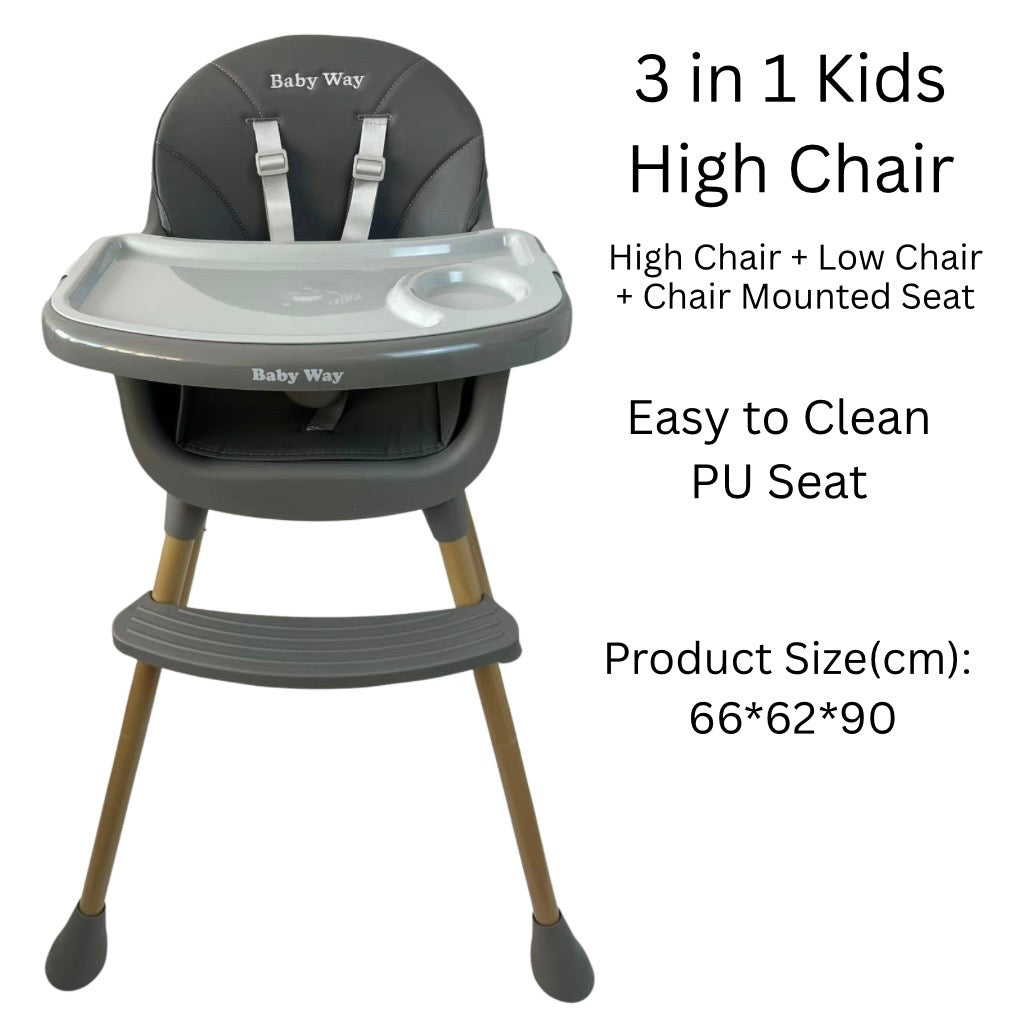 Willow 3-in-1 Multifunctional Kids High Chair - GREY