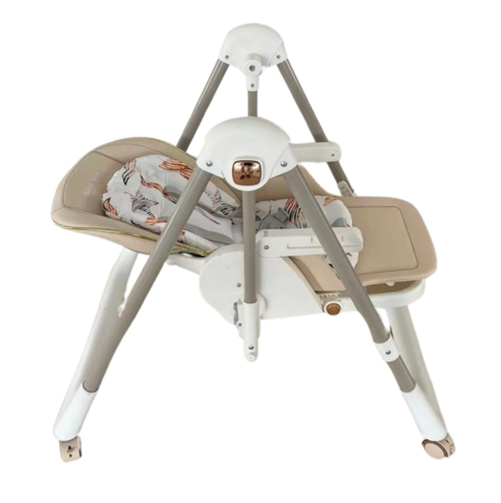 Jupiter Beige 2-in-1 High Chair & Swing, Height Adjustable and Recline