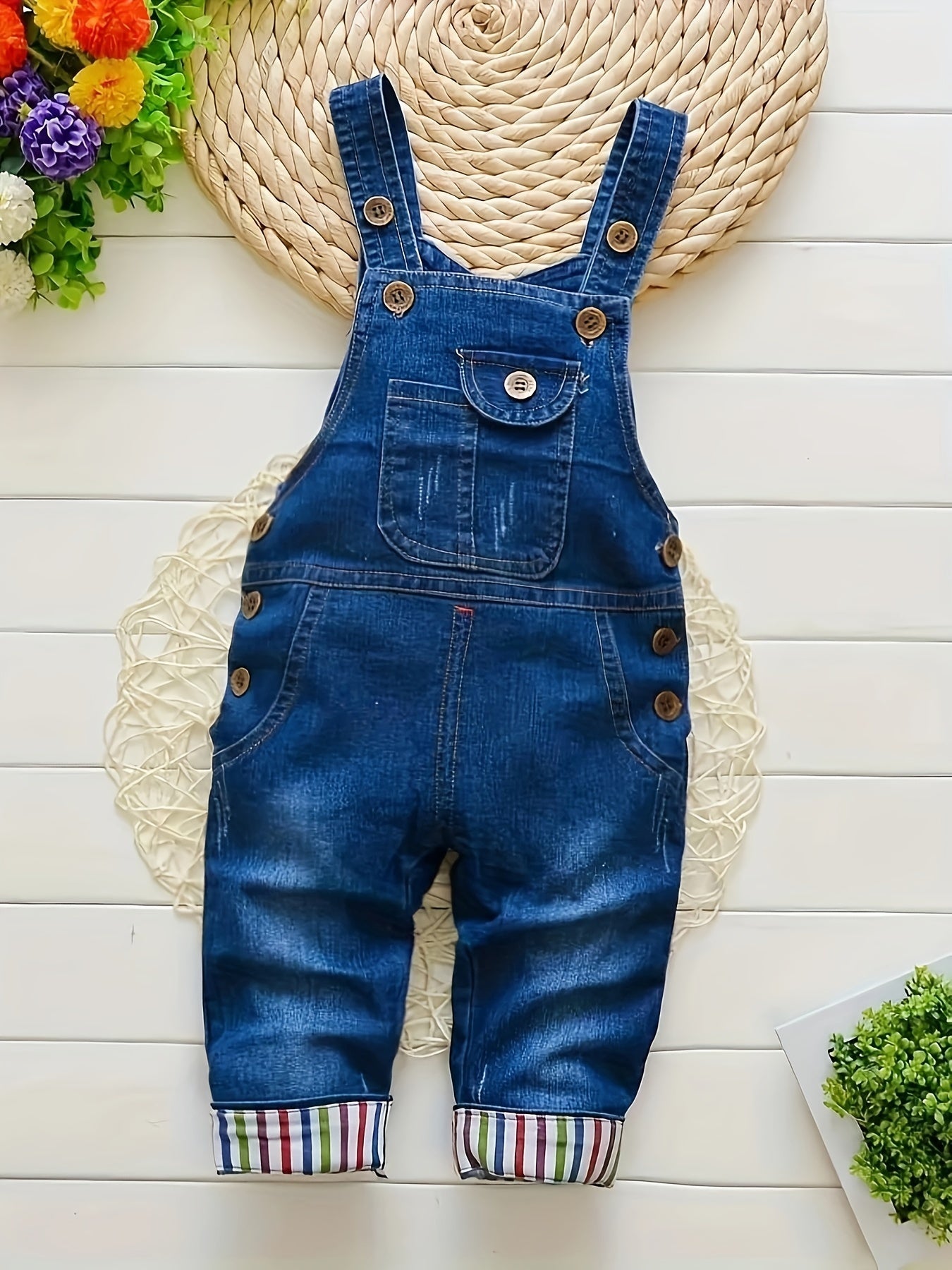 Infant And Toddler Boys And Girls Suspender Pants
