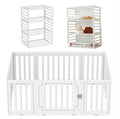 2 in 1 Convertible Baby Playpen 10 pieces & Storage Rack