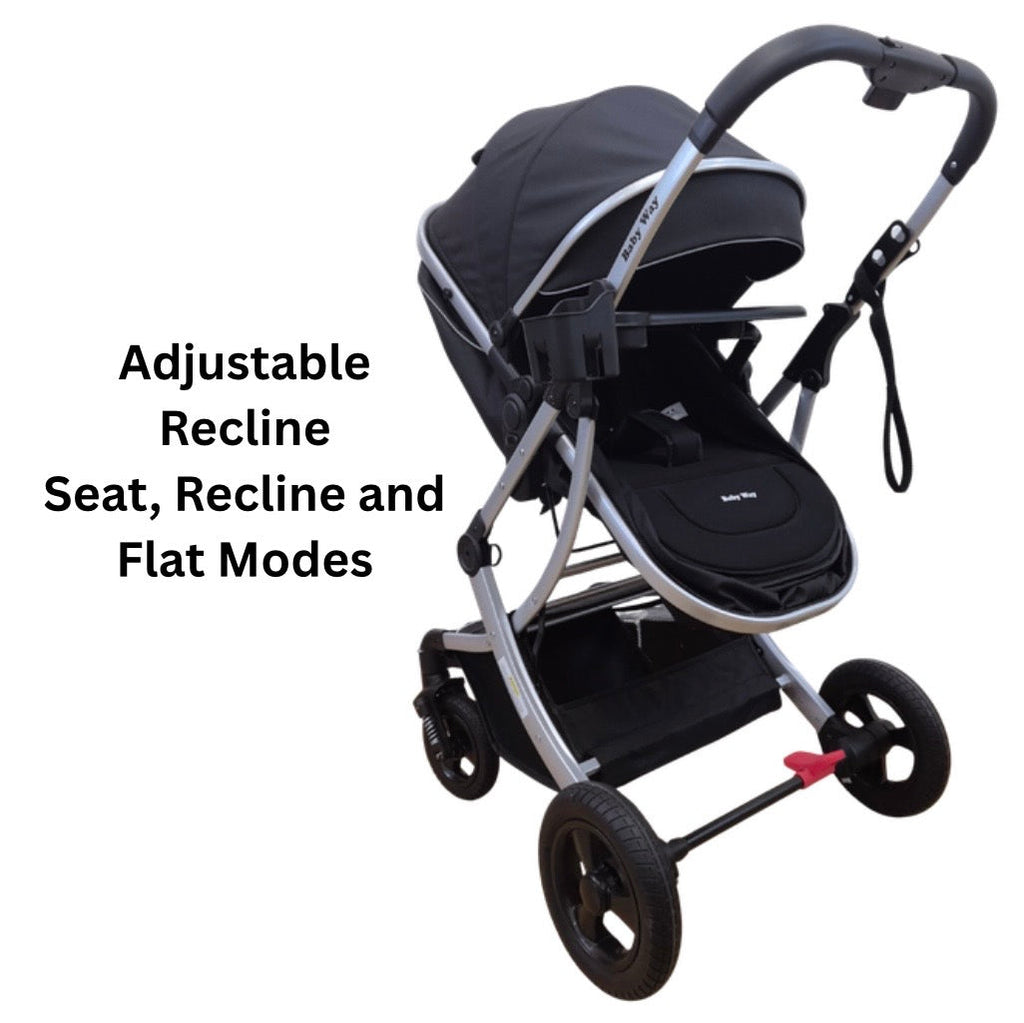 Starla Silver with Beige Colour Pack – 2-in-1 Bassinet to Seat Stroller + Food Tray