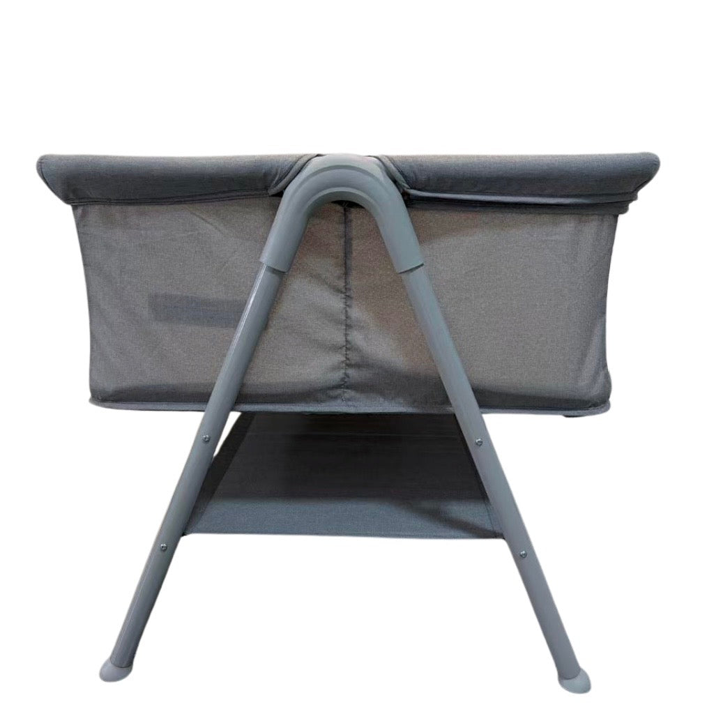 Twin CloudNest Baby Double Bassinet Bed with Storage Shelf - GREY