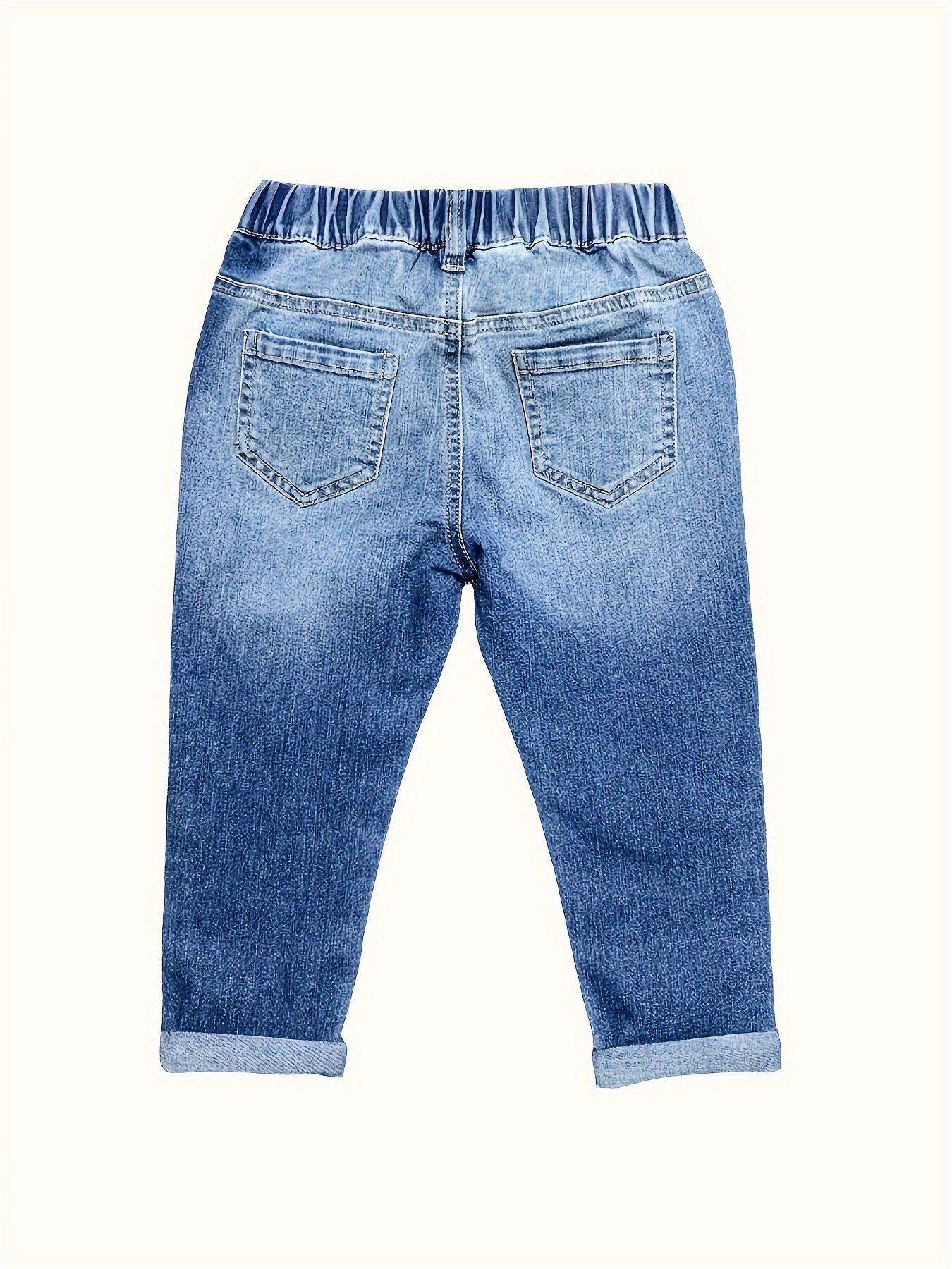 Boys' Denim Elastic Casual Jeans for Kids