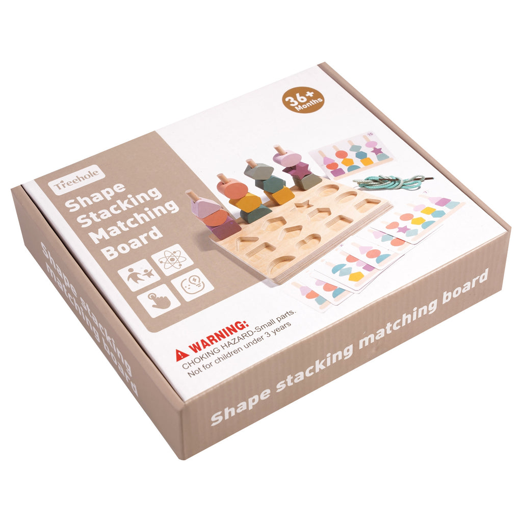 Wooden Shape Matching & Threading Board