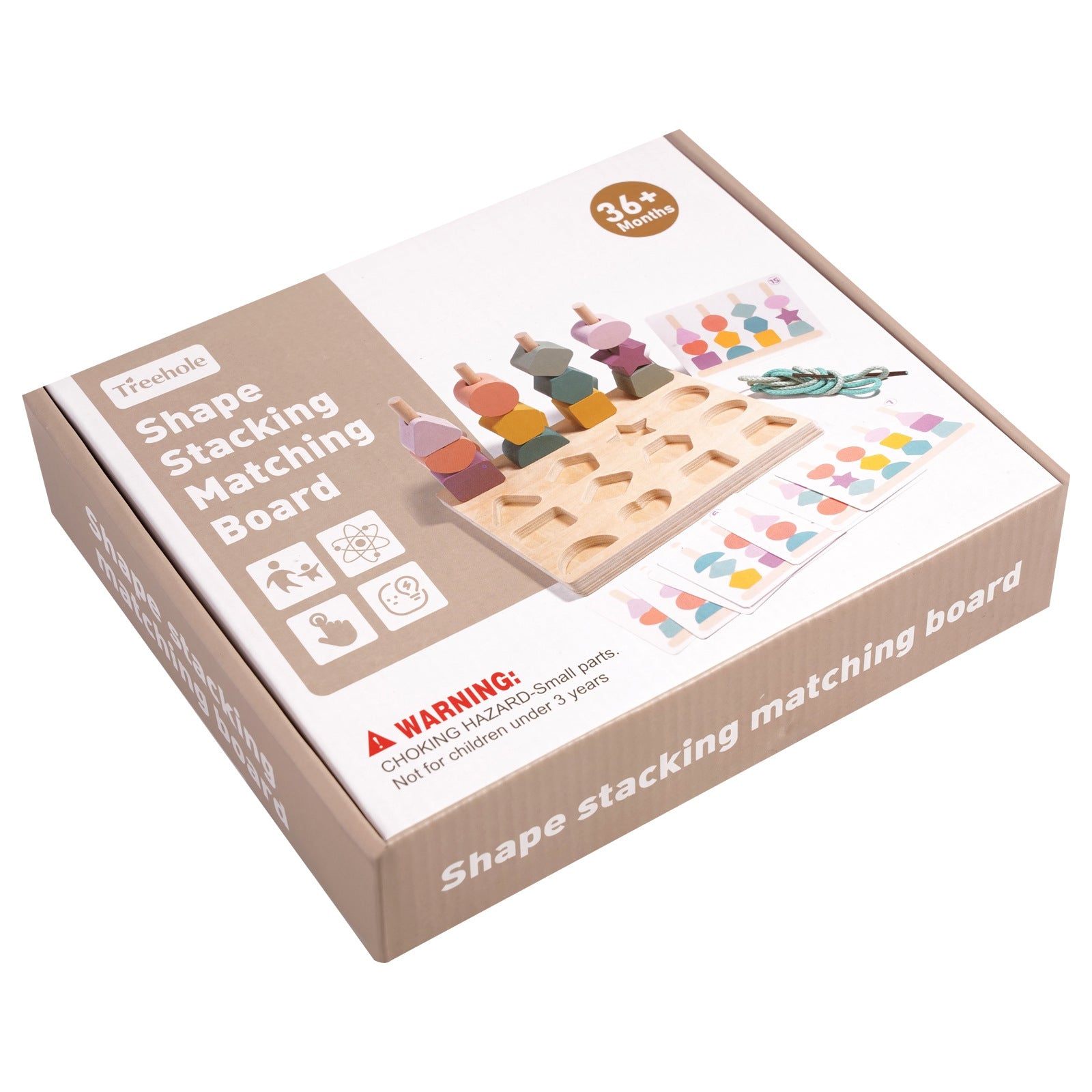 Wooden Shape Matching & Threading Board