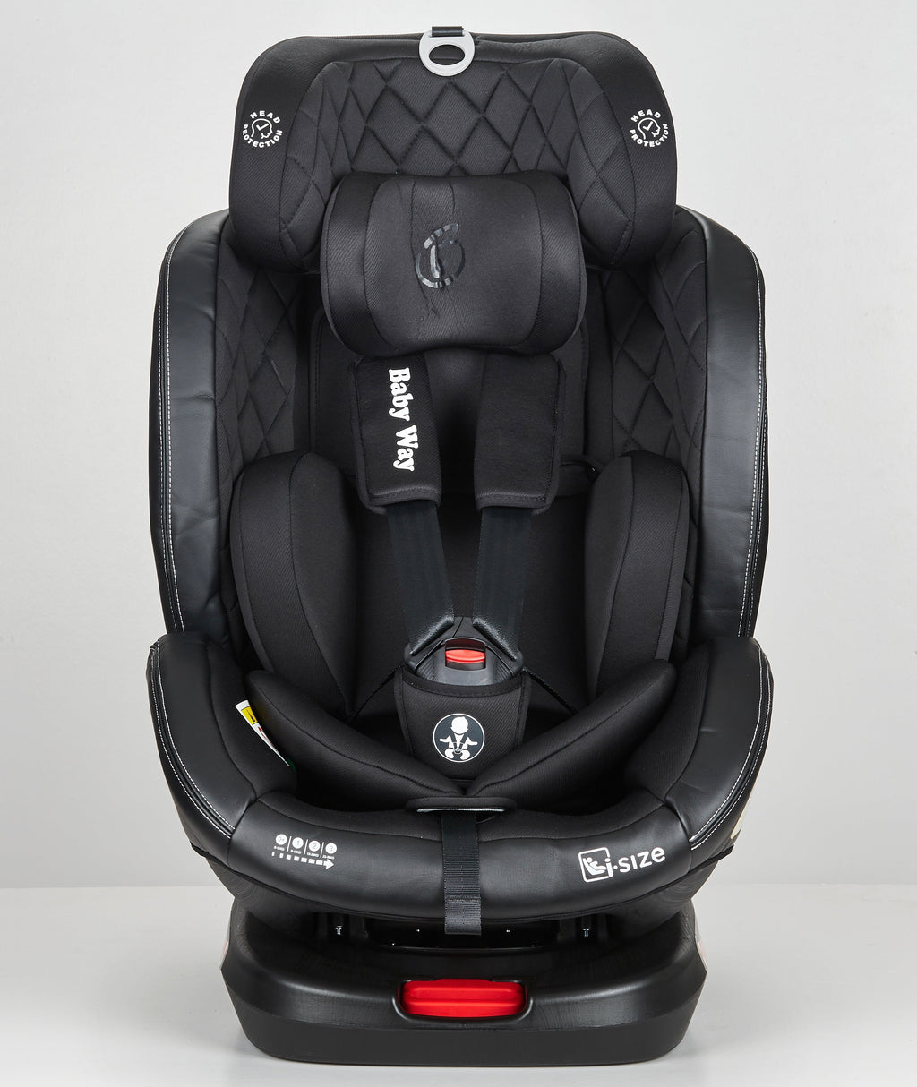 Preorder - Royal Black i-Size 360 Rotating Convertible Car Seat with ISOFIX and Top Tether
