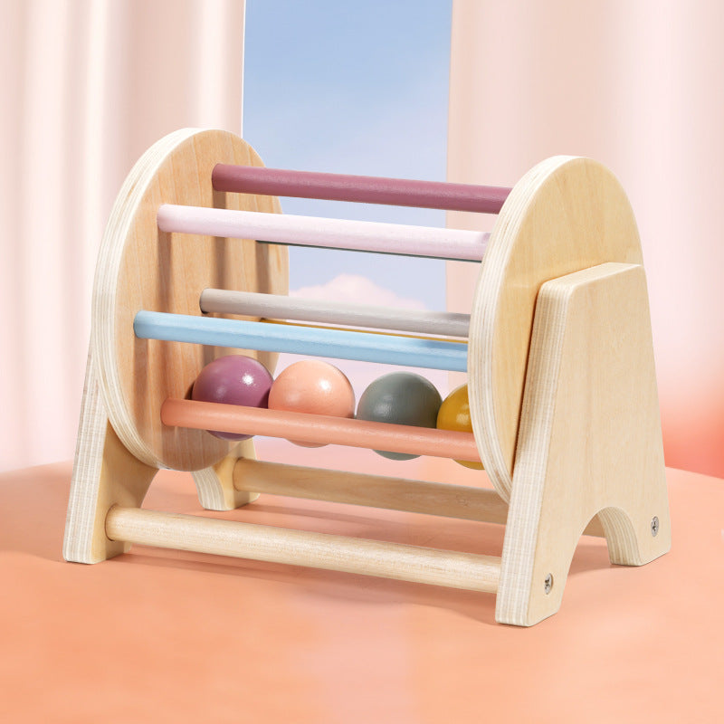Wooden Rolling Drum Baby Toy