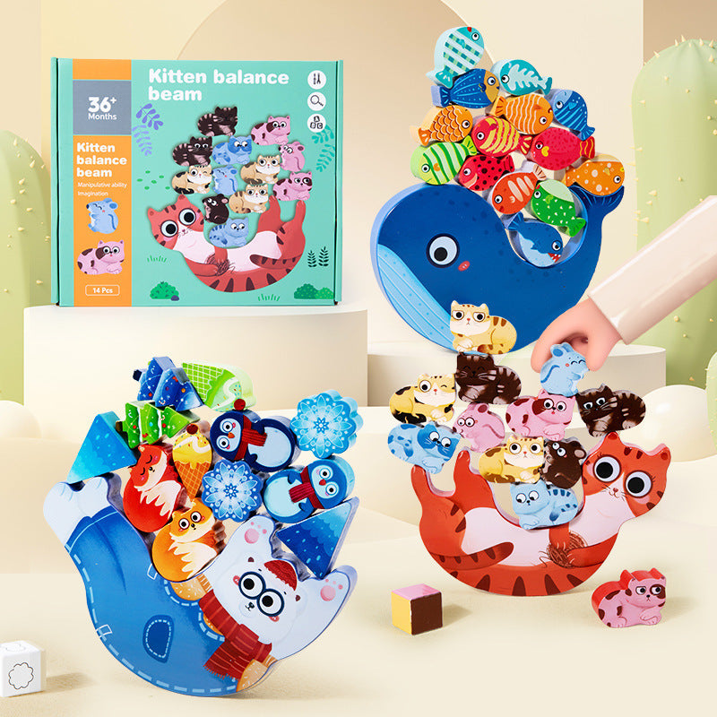 Wooden Animal Music Stacking Toy