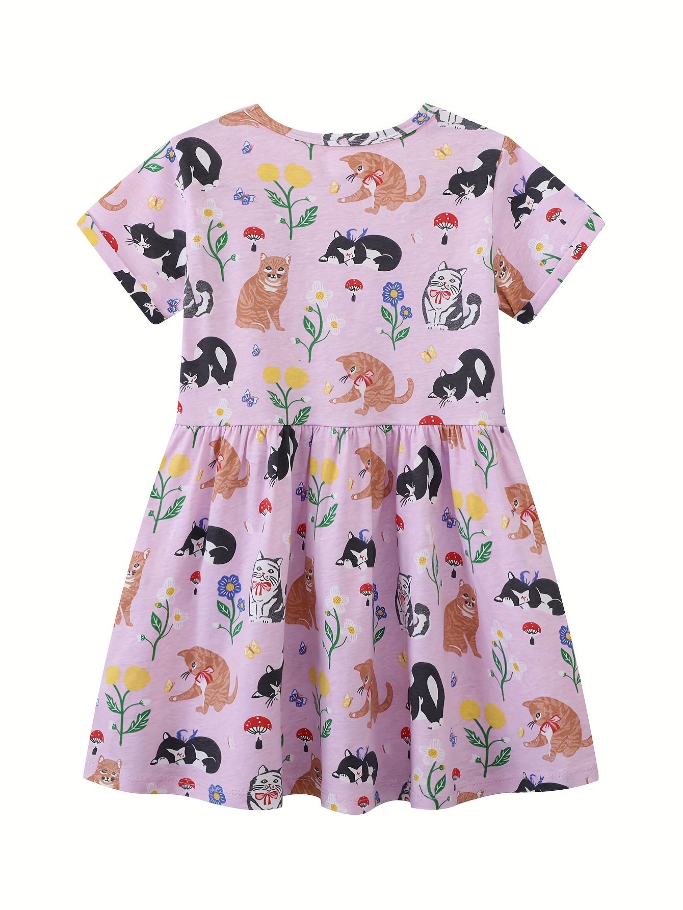 Short Sleeve  Animal Cat Soft  [Random Pattern]