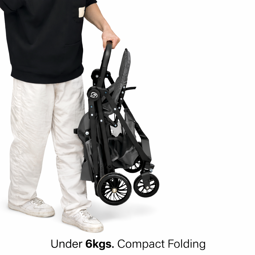 Roam Switch Lightweight Reversible Handlebar Compact Baby Stroller - BLACK