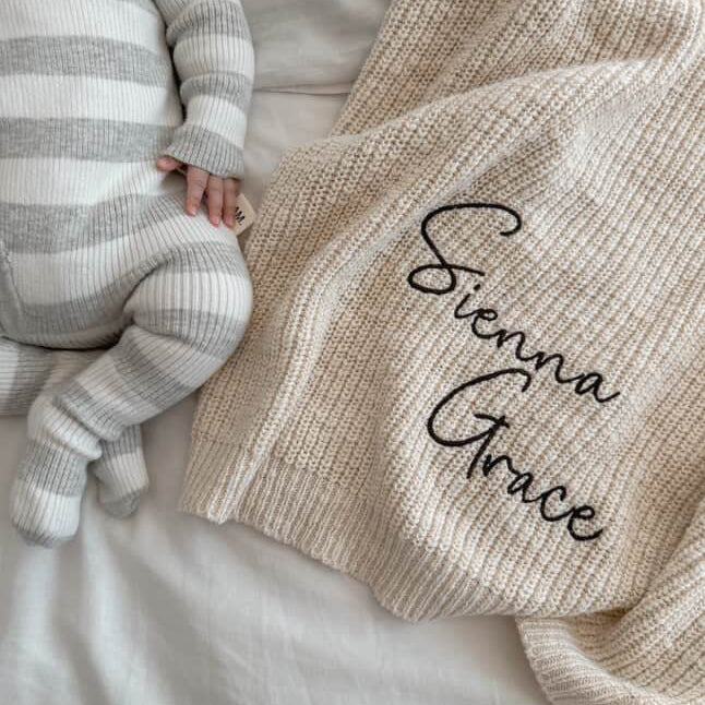 PREORDER - Knit blanket- Fawn- PREORDER