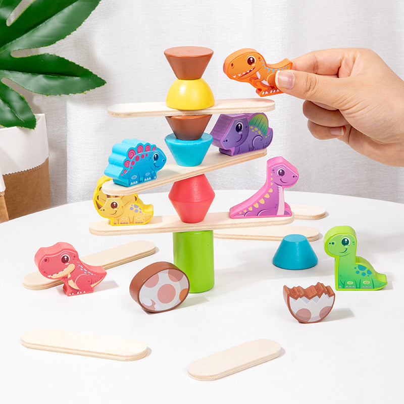 Wooden Dinosaur Animal Stacking Toy