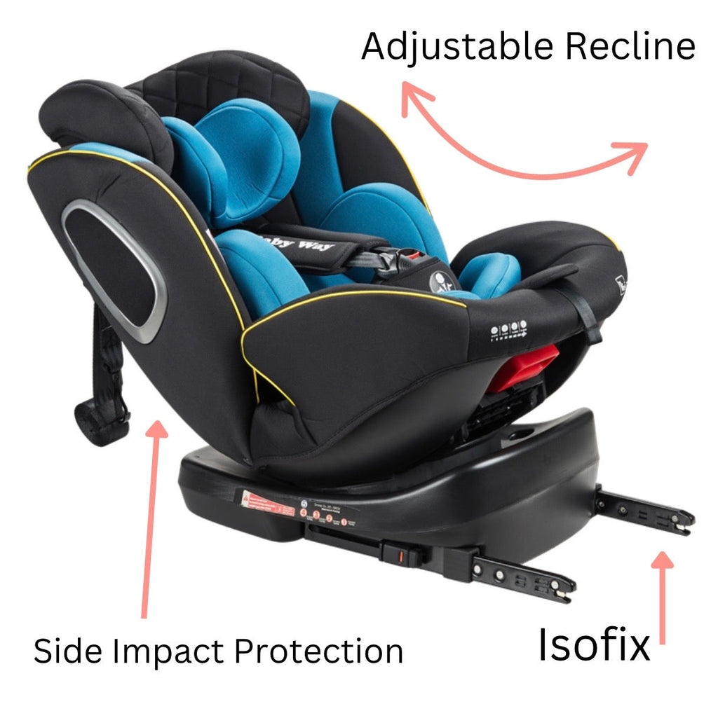 Preorder - GoldSpin BLUE i-Size 360 Rotating Convertible Car Seat with ISOFIX and TOP TETHER
