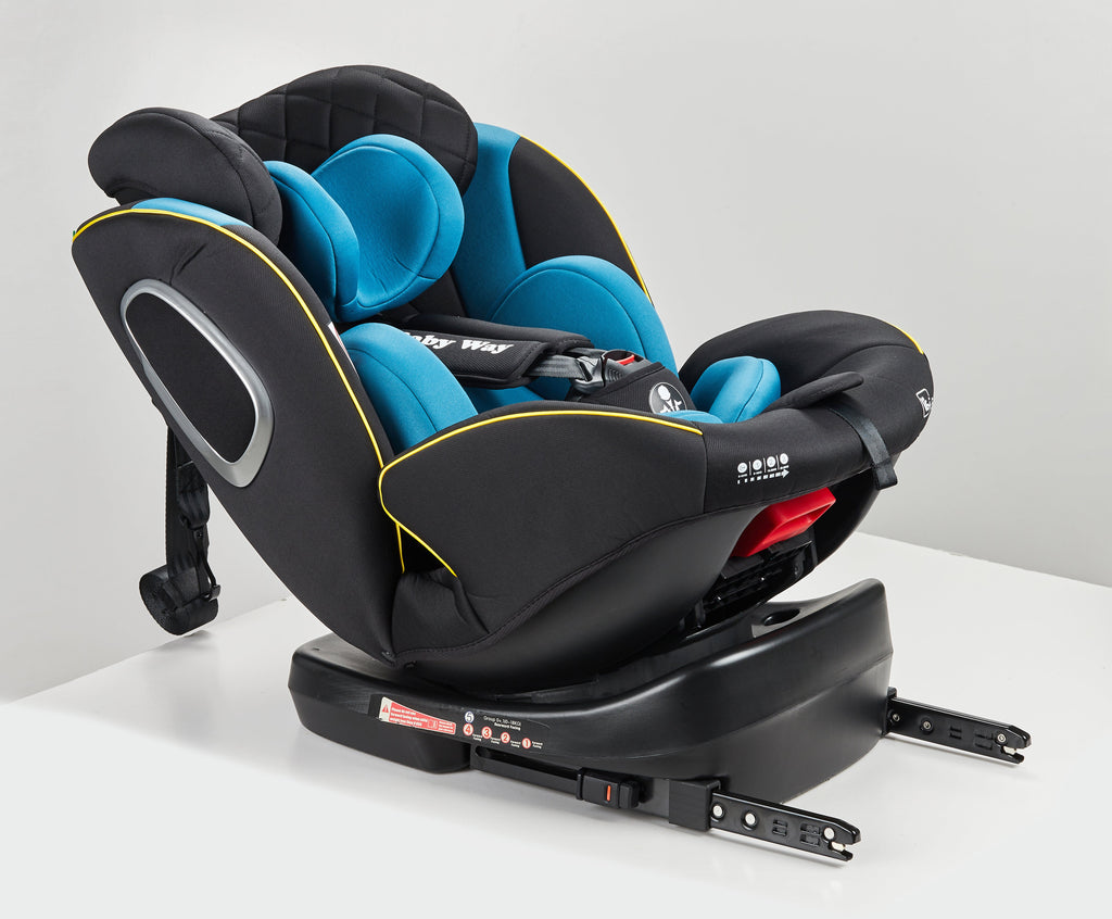 Preorder - GoldSpin BLUE i-Size 360 Rotating Convertible Car Seat with ISOFIX and TOP TETHER