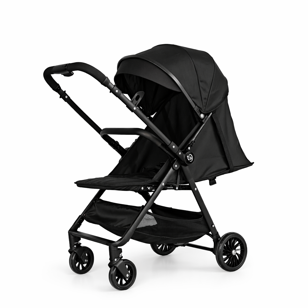 NextSteps Compact Travel Stroller & Booster Car Seat Combo BLACK