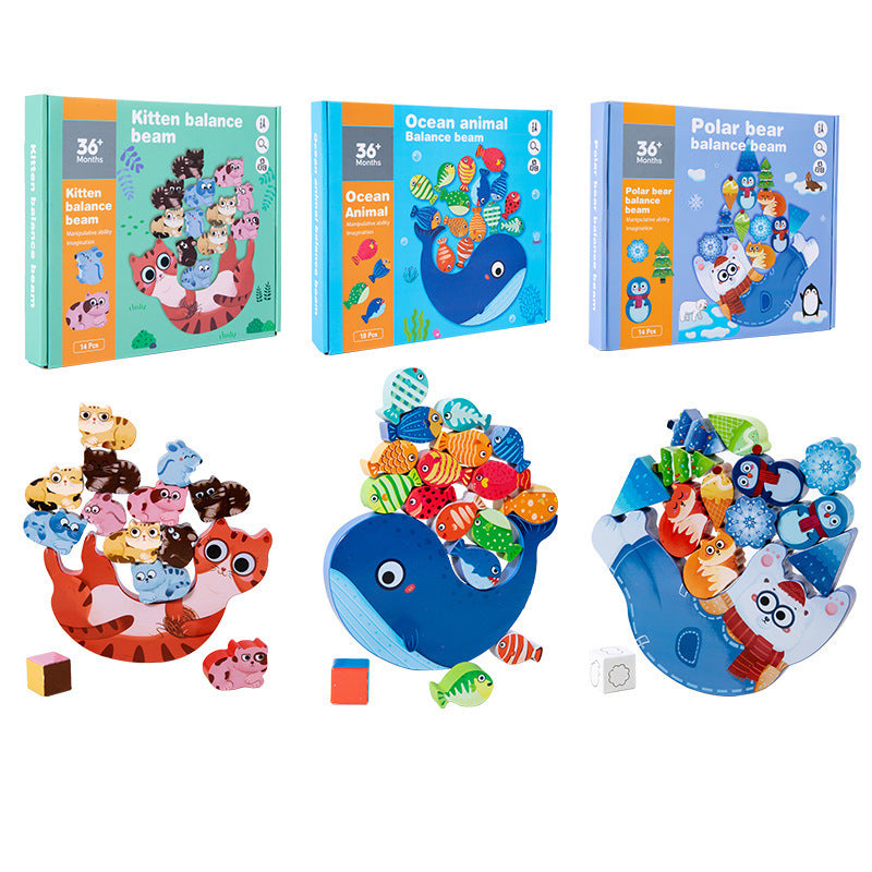 Wooden Animal Music Stacking Toy