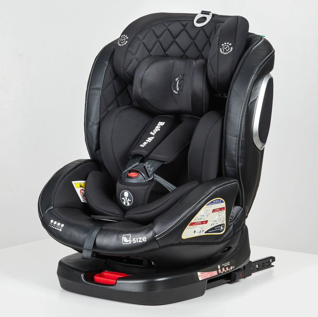 Preorder - Royal Black i-Size 360 Rotating Convertible Car Seat with ISOFIX and Top Tether