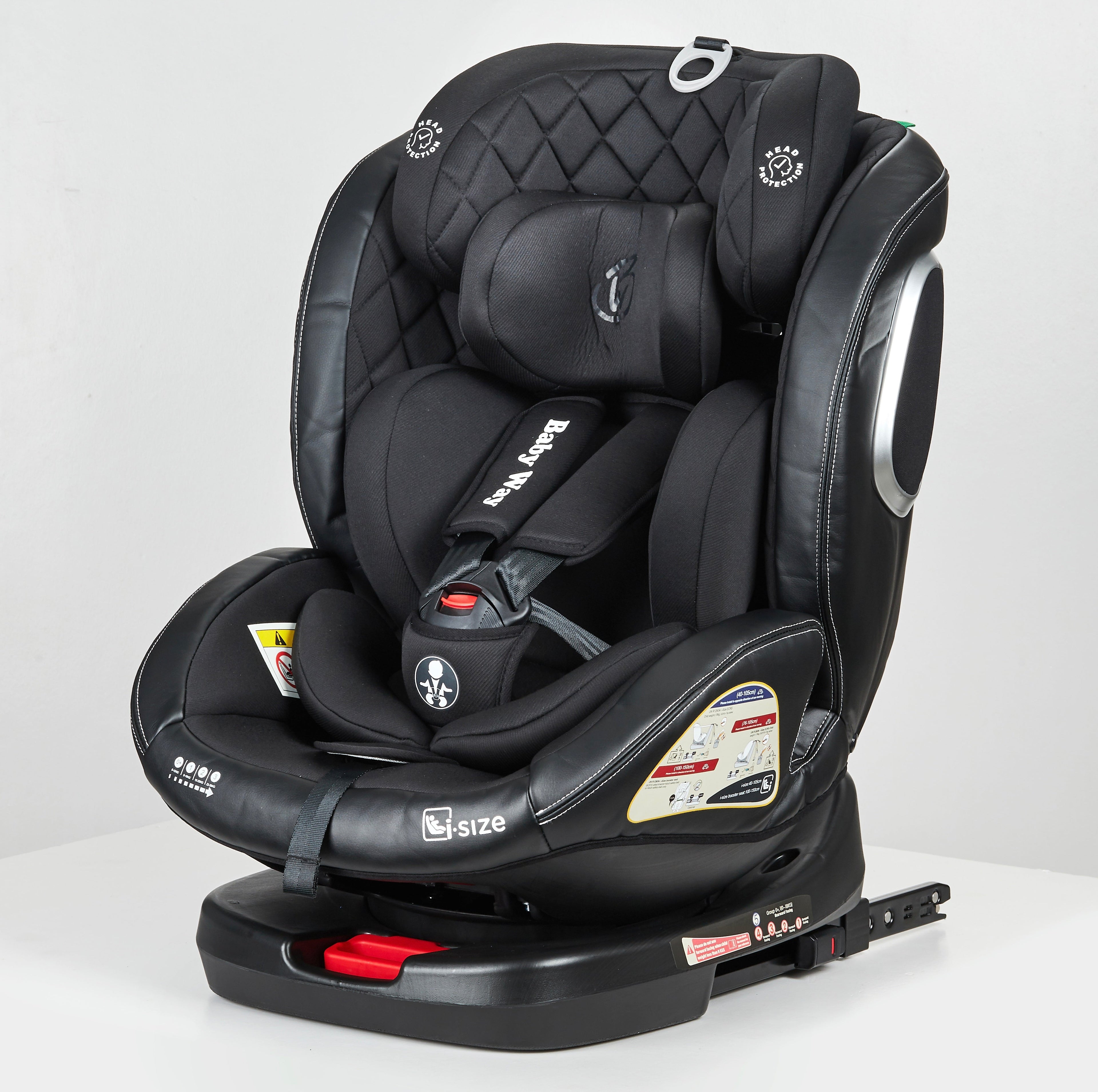 Preorder - Royal Black i-Size 360 Rotating Convertible Car Seat with ISOFIX and Top Tether