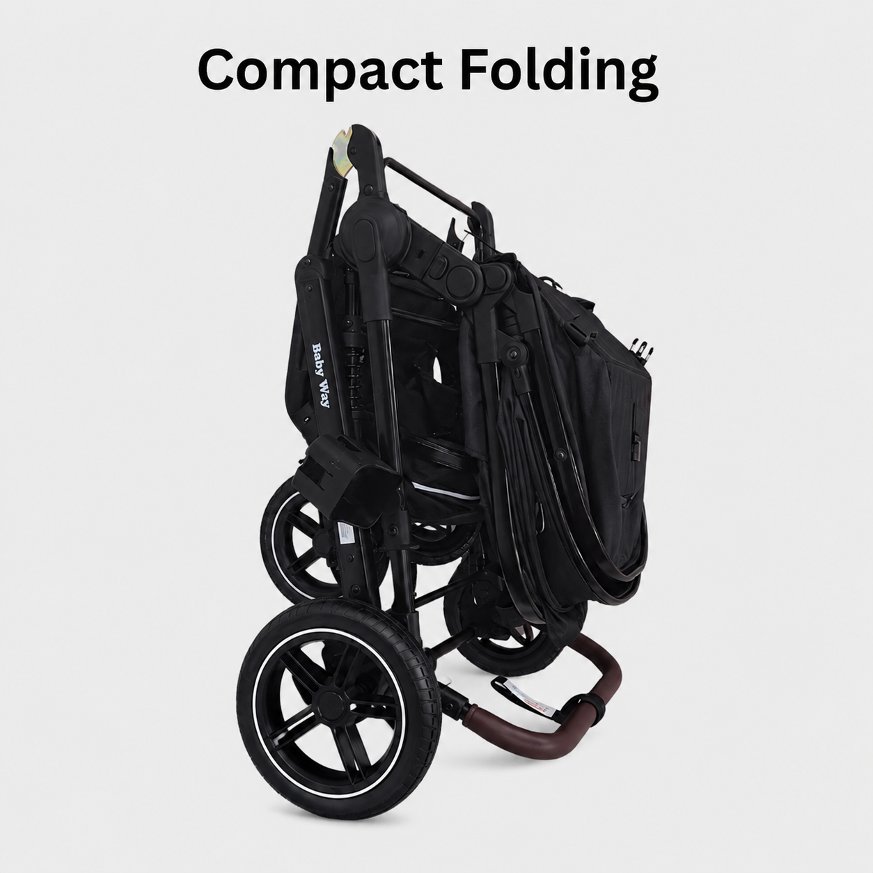 Supra Black - 3in1 Stroller Buggy + Bassinet + Capsule Travel System with Sunshade Sets & Food Tray & Pink Colour Pack