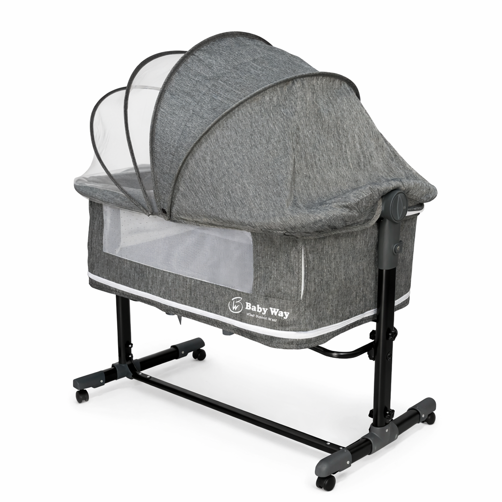 GrowNest 3in1 Cosleeper Bed Bassinet & Playpen with Rocking and Canopy