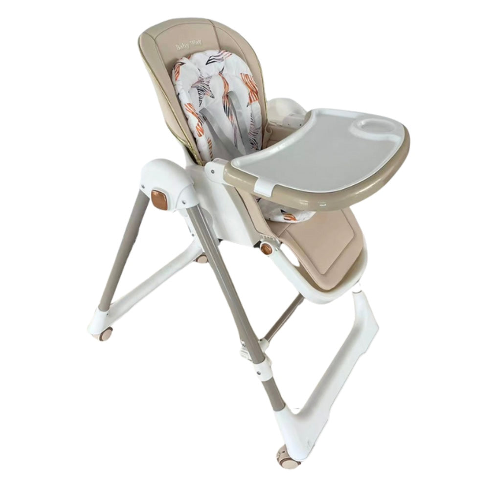 Jupiter Beige 2-in-1 High Chair & Swing, Height Adjustable and Recline